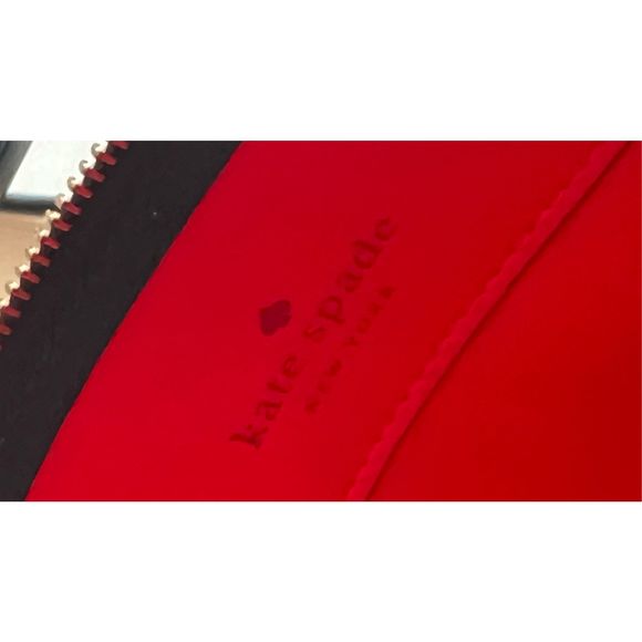 Kate Spade Patrice Bold Roses Black Red Floral Print Satchel Crossbody Handbag - Picture 6 of 13